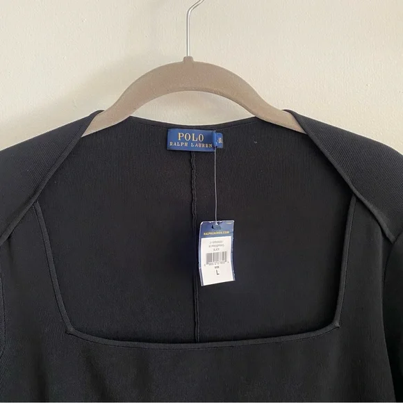 NWT. POLO Ralph Lauren black L top. - Picture 2 of 6